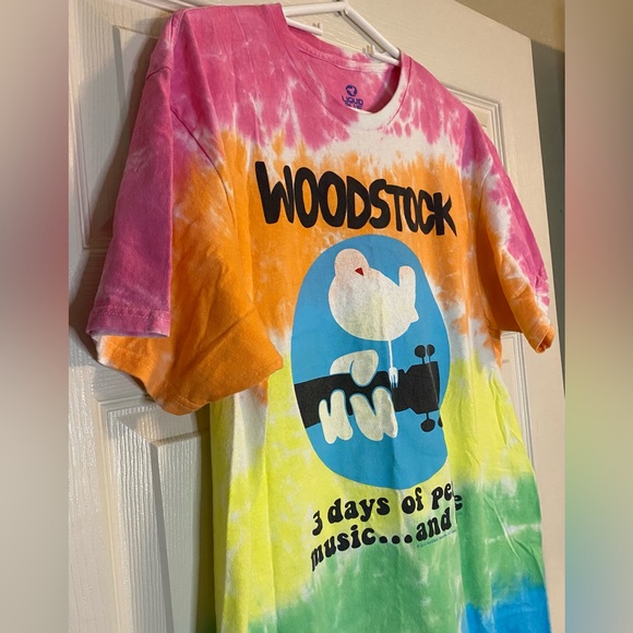 ✌️Woodstock 2016 Liquid Blue Men’s Tie Dye Music Festival T-Shirt. Size L.✌️ - Picture 4 of 9